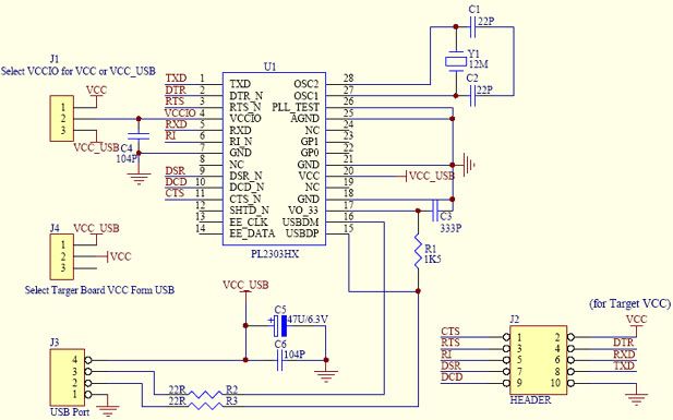 Ft232 usb uart схема